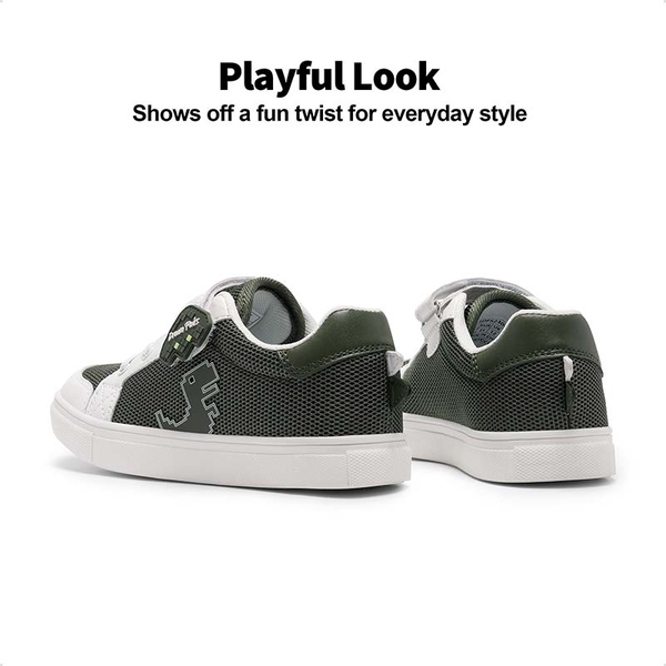 [Storybook Rainbow] Kids Breathable Fun Design Sneakers - GREEN - 4